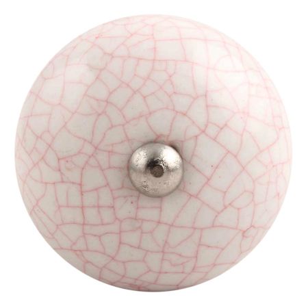 White And Pink Crackle Ceramic Wine Stopper